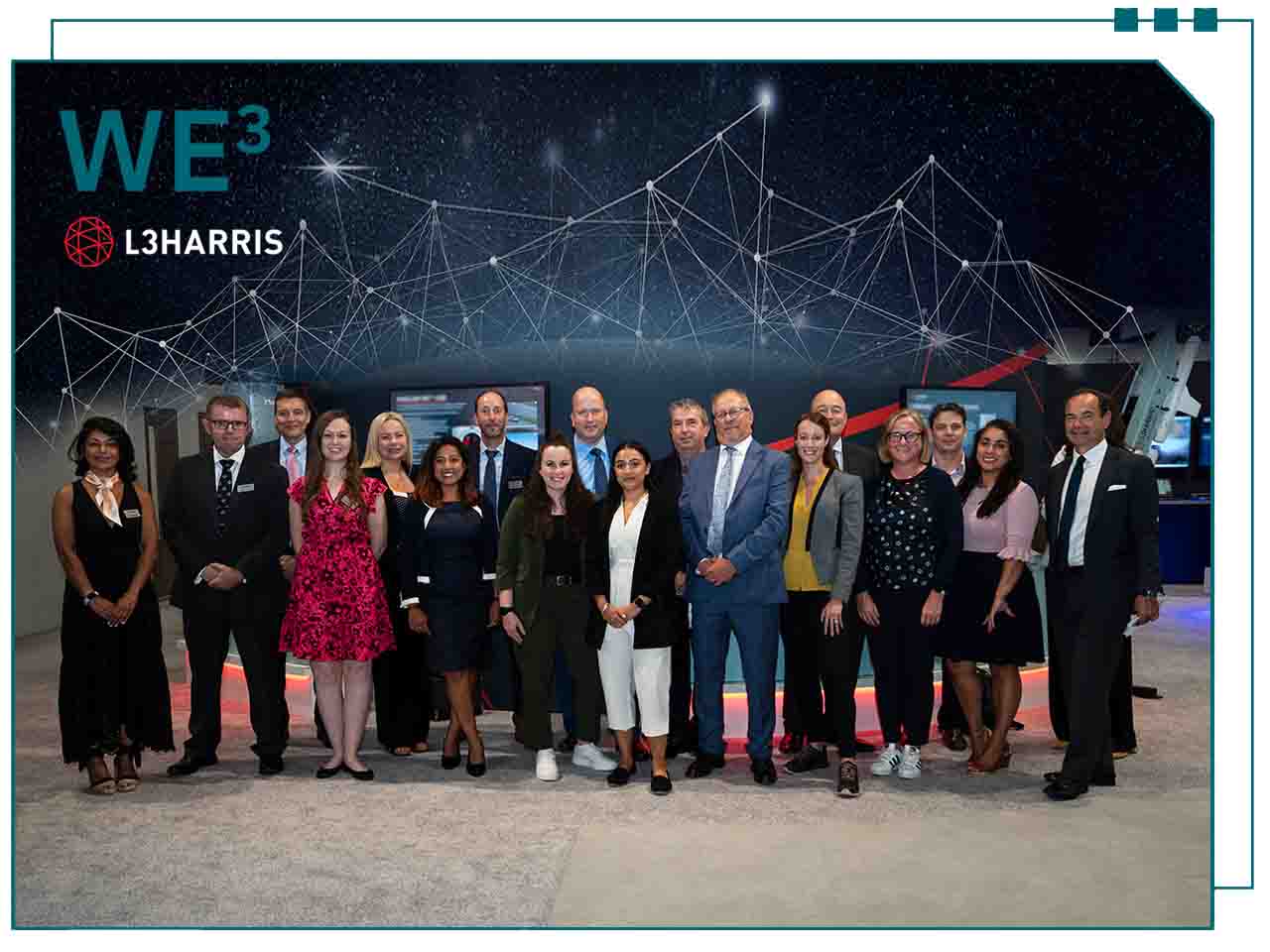 Members of the L3Harris WE3 group attend DSEI, London 2023