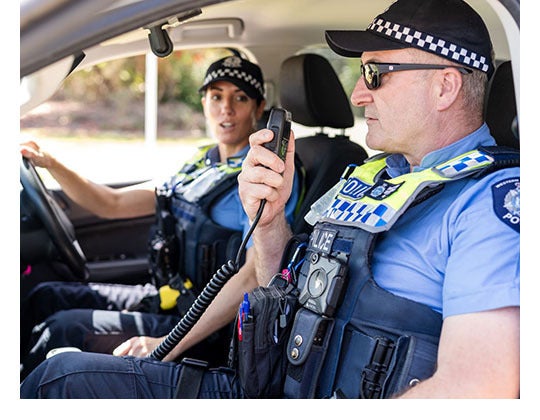 WAPOL Australian Police with mobile radio