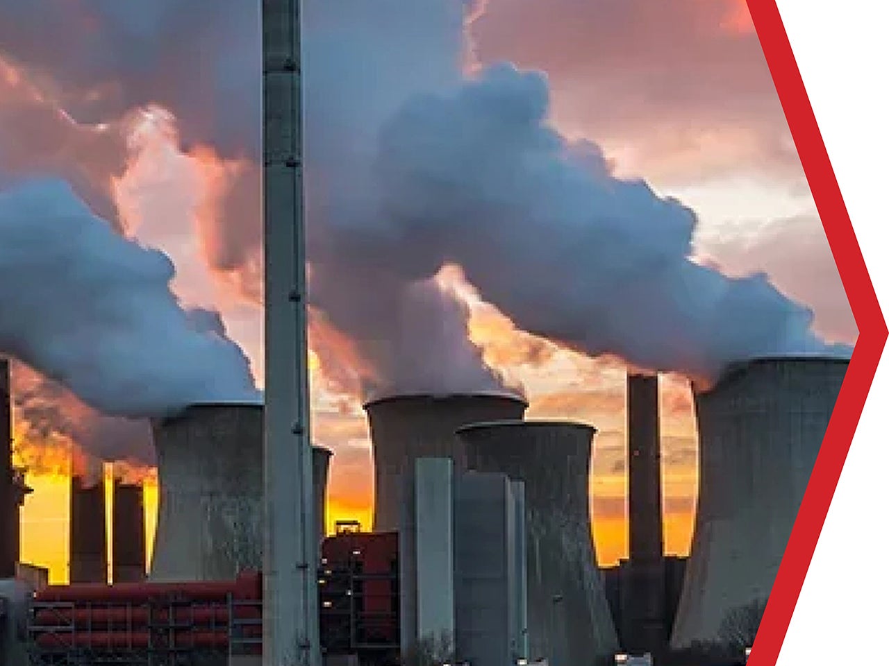 Pollution rises out of a smokestack