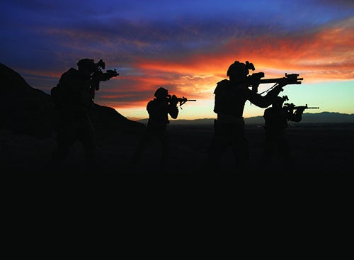 L3Harris Night-Vision Tube Technology - purple sky at Nellis AFB