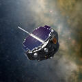 An artist’s depiction of NASA’s IMAP (Interstellar Mapping and Acceleration Probe (IMAP) spacecraft. Credit: NASA/Princeton/Patrick McPike