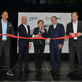 L3Harris and MHI RJ Aviation Group representatives cut ribbon