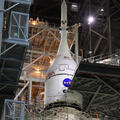 The Orion spacecraft for NASA’s Artemis II mission is stacked on the Space Launch System (SLS) rocket in High Bay 3 of the Vehicle Assembly Building at Kennedy Space Center in Florida.