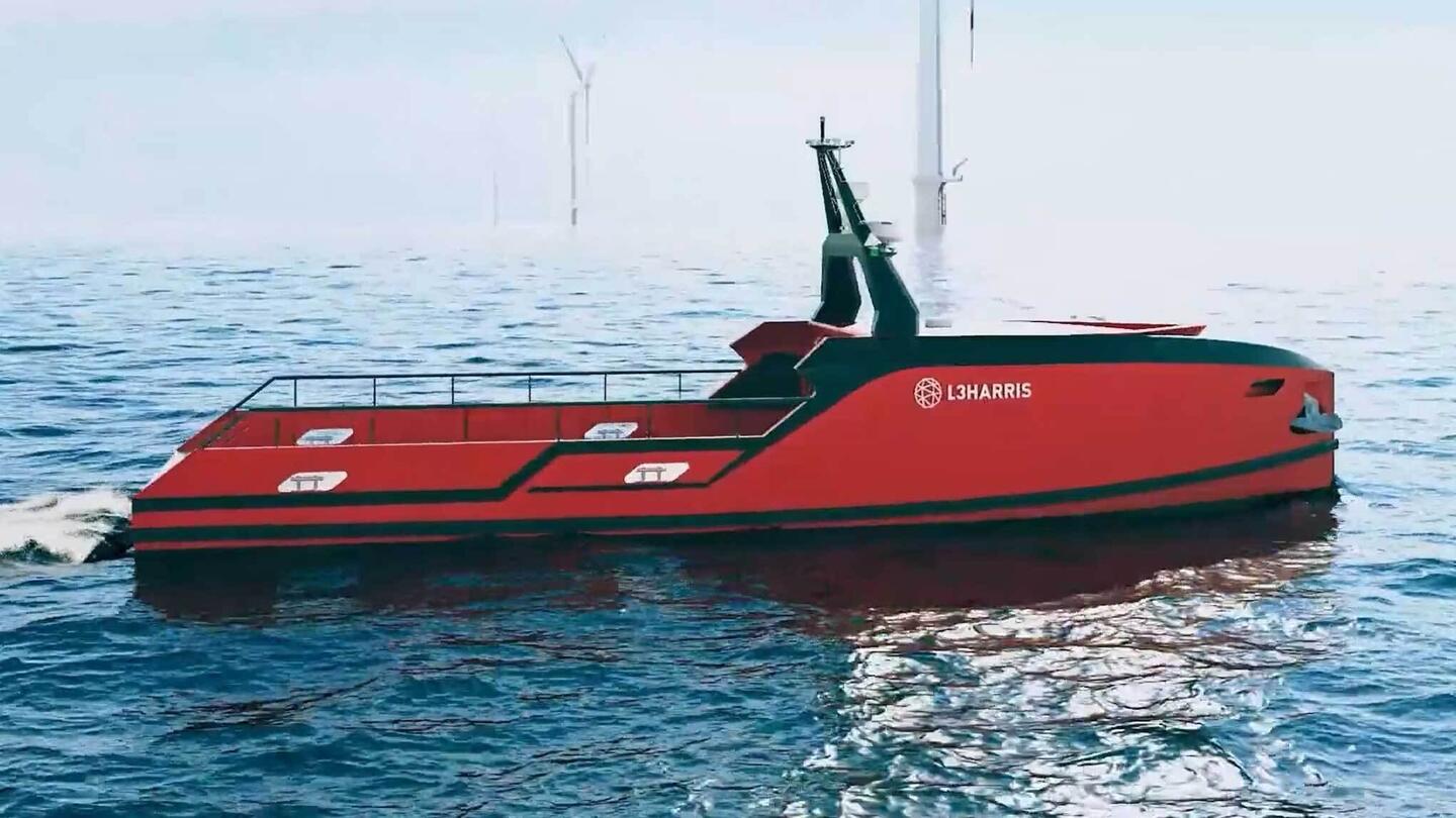 C-Worker 15 uncrewed surface vehicle at sea