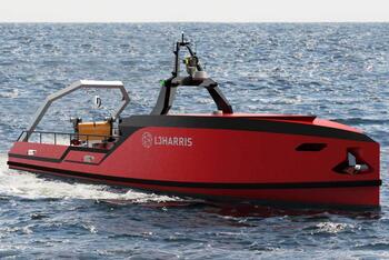 L3Harris C-Worker 15 uncrewed surface vehicle at sea