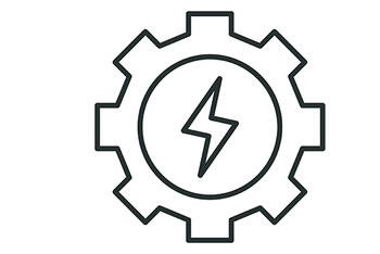 Icon of clock with gear