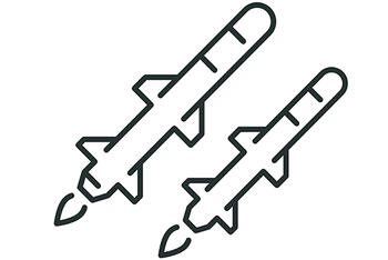 Icon of pair of rockets flying