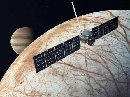 Satellite over planet