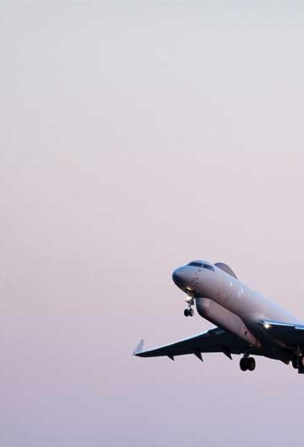 Plane in flight