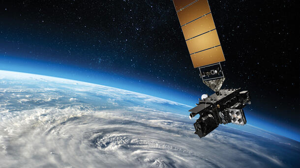 GOES-U Satellite over Earth