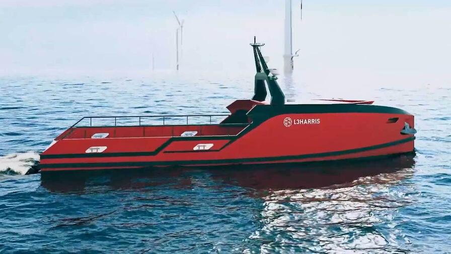 C-Worker 15 uncrewed surface vehicle at sea